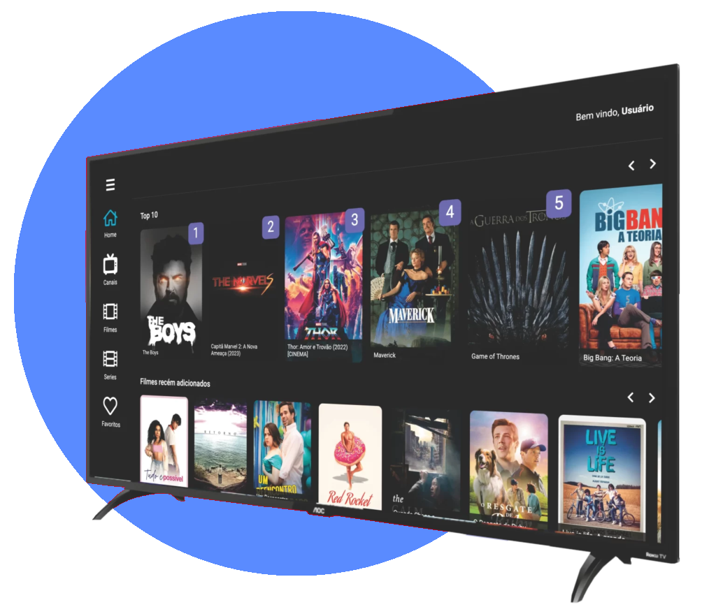 Filmes, séries e canais GoFlix